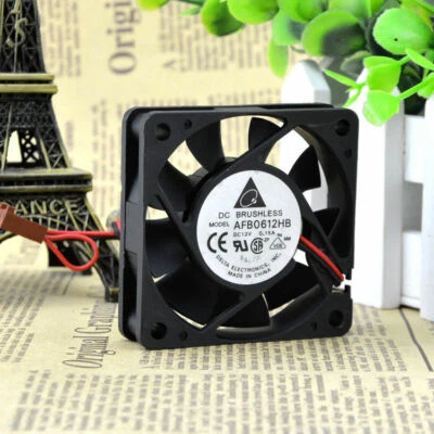 1pc AFB0612HB fan 12V 0.15A 2pin 60*60*15mm 2wires - Image 1 of 4