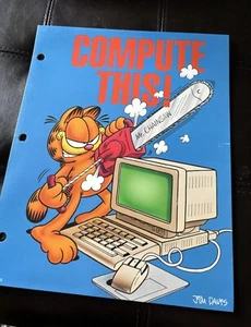 Garfield COMPUTE THIS! Pocket Folder by Mead Jim Davis PeeChee New/Unused - Bild 1 von 4