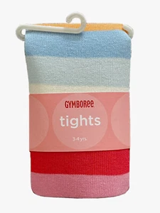NWT Gymboree Petit Fleur Bold Striped Tights 3 4 Yrs NEW HTF Vintage - Picture 1 of 1