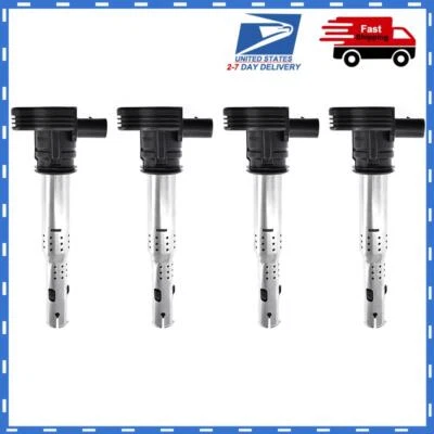 4pcs Ignition Coils Fit For Audi A3 A5 Volkswagen Beetle Passat Jetta 07K905715G - Изображение 1 из 4