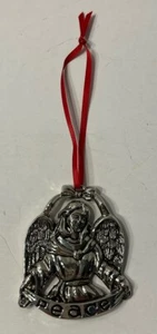 Gorham Silver Plated Angel Of Peace Christmas Ornament With Ribbon 2.75” No Box - Imagen 1 de 3