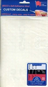 BECC White 1:32 Imperial Depth Hull Waterline Markings – Model Boats - Picture 1 of 1