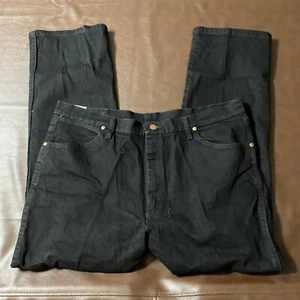 Wrangler Herren Cowboy Schnitt Active Flex Slim Fit Jeans Schwarz 38x30 Neu mit Etikett 936AF - Bild 1 von 9