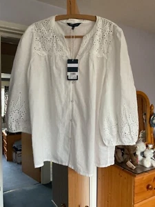 Crew Clothing Ladies Cotton Blouse Size 18 - Picture 1 of 2