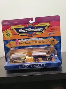 SEMI TRUCK COLLECTIONS #1 RESCUE SQUAD MICRO MACHINES GALOOB 1989 - Picture 1 of 14