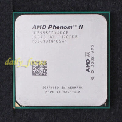 AMD Phenom II X4 955 3.2 GHz HDZ955FBK4DGM CPU Processor 4000 MHz Socket AM3 6MB - Image 1 of 2