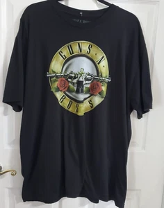 Guns N' Roses T-Shirt Rock Band Official Logo Black Large XXL Men's - Picture 1 of 2