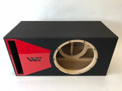 AV PRIORITY JL Audio 12W6v3 ported subwoofer box SPECIAL EDITION with red plexi port trim
