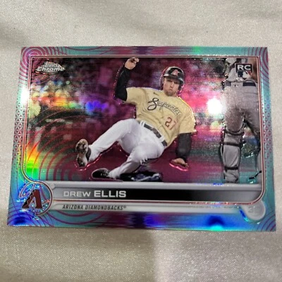 2022 Topps Chrome SONIC Pink/Teal Refractor Drew Ellis #77 RC /199 Arizona MLB - Image 1 of 3