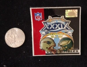 NFL Football Super Bowl XXXIX 2005 Pin New England Patriots /Philadelphia Eagles - Picture 1 of 3