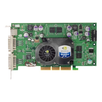 Graphics Card NVIDIA QUADRO FX1100 128MB GDDR2 AGP 128-BIT 2xDVI-I S-Video Molex - Image 1 of 3