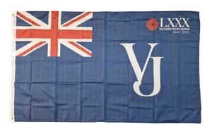 VJ DAY 80TH ANNIVERSARY COMMEMORATIVE FLAG 2025 UK NAVY ARMY RAF WW2 - Picture 1 of 1