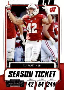 T.J. Watt 2021 Panini Contenders Draft Picks - #78 - Wisconsin Badgers - Picture 1 of 2