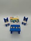 Lego ® zestaw 275 stół i krzesła niebieski z instrukcją 100% kompletny