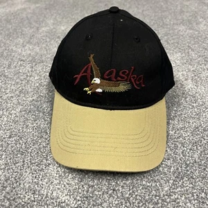 Vintage Headliner Alaska Embroidered Strap Back Baseball Hat Black Cap - Picture 1 of 7