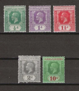 GILBERT & ELLICE ISLANDS 1922/27 SG 27/30 + 35 MINT - Picture 1 of 2