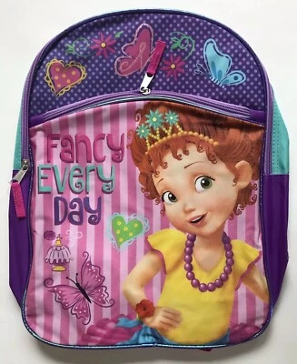 FAST FORWARD NEW YORK 16" Backpack Fancy Nancy 2-Compartment Fancy Everyday Purple Aqua Pink NEW