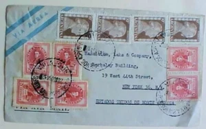 ARGENTINA 10STAMPS 1954 B/S NY - Picture 1 of 1