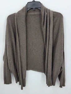 Vince Cardigan Sweater Womens Medium Brown Cashmere Blend Open Dolman Sleeve - Picture 1 of 10