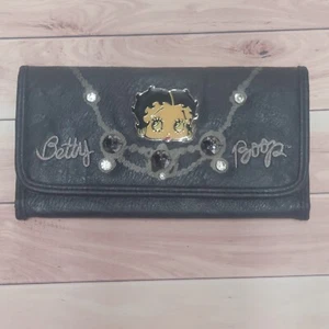 Betty Boop Geldbörse schwarz Strass Nieten - Bild 1 von 11