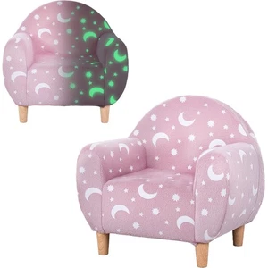 AIYAPLAY Kids Armchair, Glow in the Dark Chair for Bedroom, Pink - Picture 1 of 11