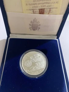 HN Vaticano Giovanni Paolo II 2002 euro 10 Ag Proof r120 - Imagen 1 de 2