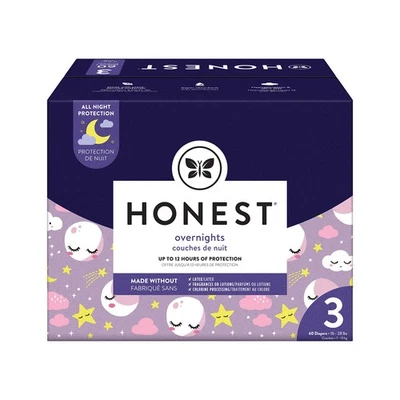 Pañales 60 Count The Honest Company Clean Conscious Overnight | A base de plantas, Foto 1 de 4