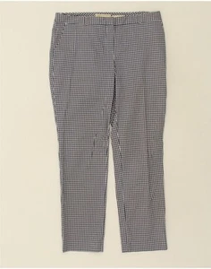 MICHAEL KORS Womens Slim Chino Trousers US 10 Large W32 L29 Blue Gingham BD11 - Picture 1 of 3