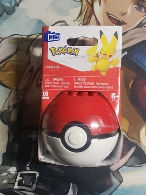 MEGA - Construx Pokémon Pikachu Open‑Mouth "Happy" Face Variant – NEW Sealed - Image 1 of 2