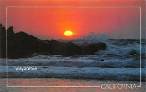 Postkarte Sonnenuntergang über dem Ozean Kalifornien  - Bild 1 von 2