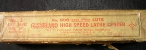 Centro de torno de alta velocidad Cleveland #890 No. 3 vástagos cónicos, 60 grados NOS - Imagen 1 de 6