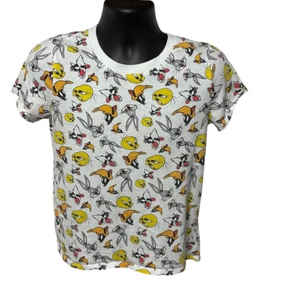 Camisa para mujer Looney Tunes estampado por todas partes piolín Sylvester Bugs Bunny talla grande Foto 1 de 4