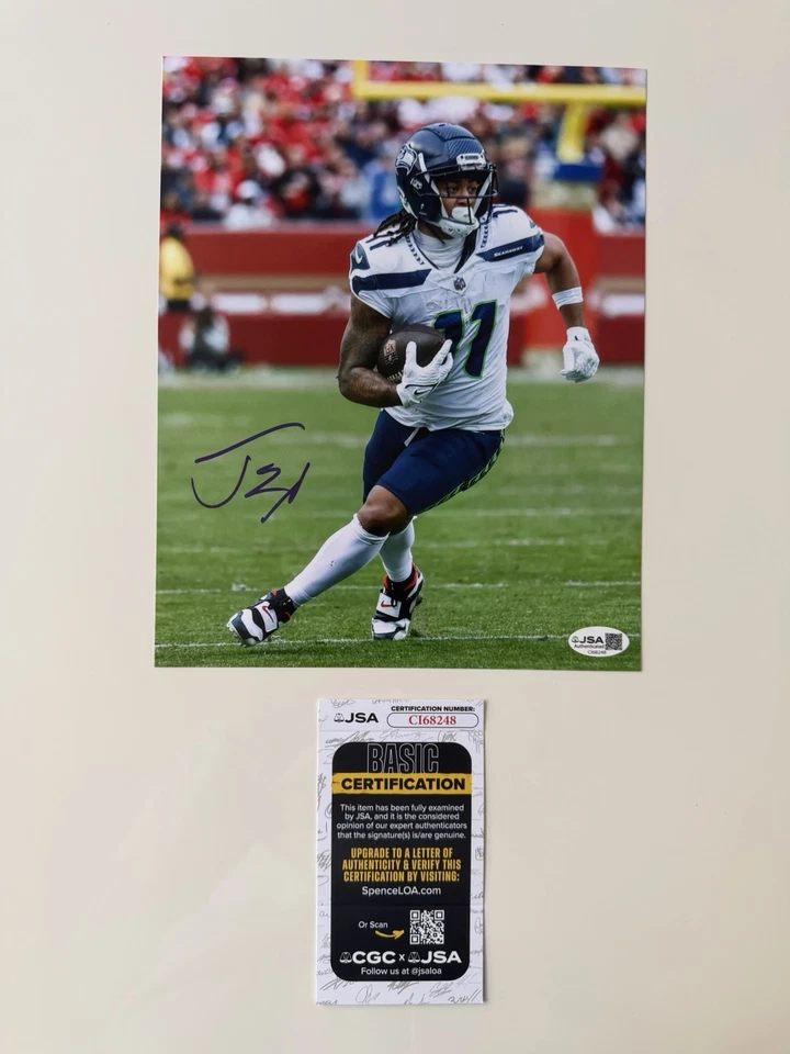 Jaxon Smith-Njigba Seattle Seahawks Autographed 8x10 Photo JSA COA - Image 1 of 1