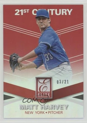 2015 Panini Elite 21st Century Red /21 Matt Harvey #136 - Image 1 of 2