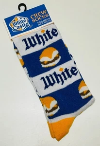 White Castle Burgers Neuheit Crew-Socken für Herren 6-12 neu mit Etikett 1 Paar (S2798) - Bild 1 von 3