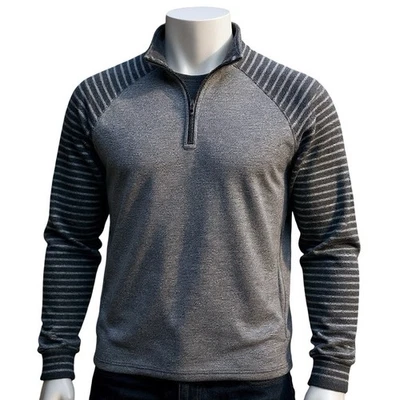 prAna 1/4 Zip Wool Blend Pullover Sweater Men’s Medium Gray Outdoor Knit - Image 1 of 4