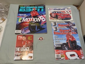 NASCAR Dale Earnhardt Jr Items, Window Cling, Sports Illust, TV Guide, PewterTag - Picture 1 of 6