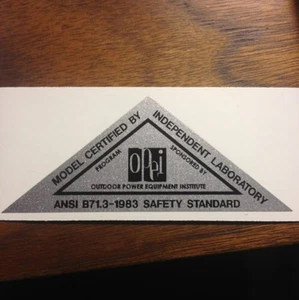 OPEI Power Equipment Label For Restoration 1983 John Deere, Homelite - Imagen 1 de 1