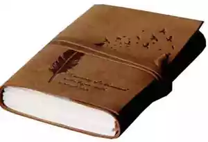 Leather Journal Handmade Leather bound Writing Notebook Custom Recycled Paper - Picture 1 of 7