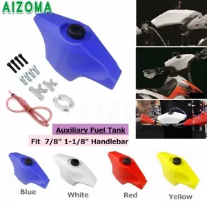 7/8" 1-1/8" Bar Auxiliary Fuel Tank Handlebar Mount Gas Fuel Container Dirt Bike - Foto 1 di 16