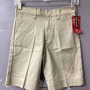 Girl’s Dickies Khaki Shorts Size 10 Classic Fit Stretch Bermuda Shorts New - Picture 1 of 5