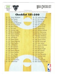 1991-92 Upper Deck NBA Basketball  Checklist #200  101-150 - Bild 1 von 2