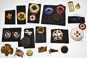 Lot of 24 VTG Organization Lapel Pins Boy Girl Scouts Masons Nursing Religion + - Picture 1 of 6