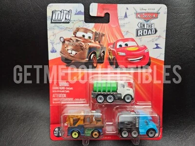 DISNEY PIXAR CARS MINI RACERS ERIN KINDAFAST GRAY MATER 3 PACK FREE SHIP $15+ - Image 1 of 2