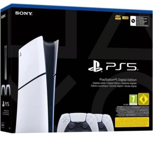 CONSOLE SONY PLAYSTATION 5 DIGITAL EDITION D SLIM 1TB + 2 DUALSENSE PS5 ITALIA - Foto 1 di 2