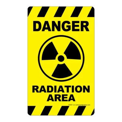 STICKER SECTOR Danger Radiation Area Sticker - OSHA Safety vinyl decal sign warning FE057