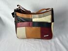 Womens Large Minimalist Shoulder Bag Patch Faux Leather Office Work Travel
