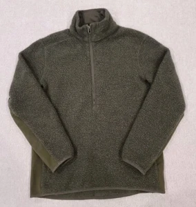 Pullover Lululemon Para Hombres Pequeño Tundra Trek 1/2 Cremallera Verde Sherpa Vellón Mezcla de Lana - Imagen 1 de 10