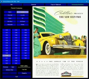 GM Car Ads 1930-1969 General Motors Auto digital collection - Picture 1 of 6