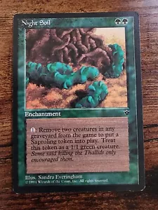 MTG Night Soil ⭐MISPRINT Extra Ink Saturation⭐ Fallen Empires ⭐NM 1994 Magic cut - Picture 1 of 12